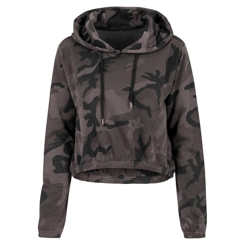 Sweat Court À Capuche Femme (Camouflage Foncé)