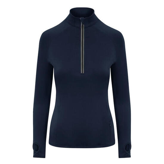Top Mezza Cerniera Donna Just Cool Blu Scuro