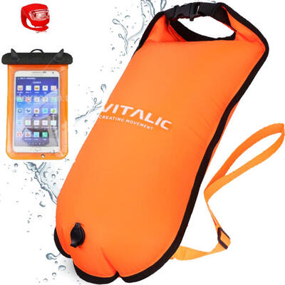 Schwimmboje mit Wasserdichter Trockensack - Triathlon boje - Swim Bubble