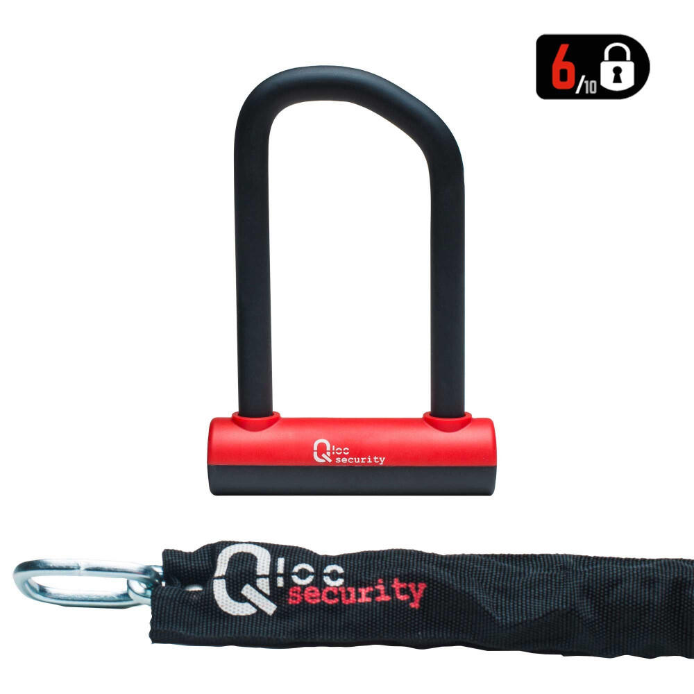 Cadeado em U - Ø14 - 75/150mm - com corrente Ø8 / 900mm e suporte 2/7