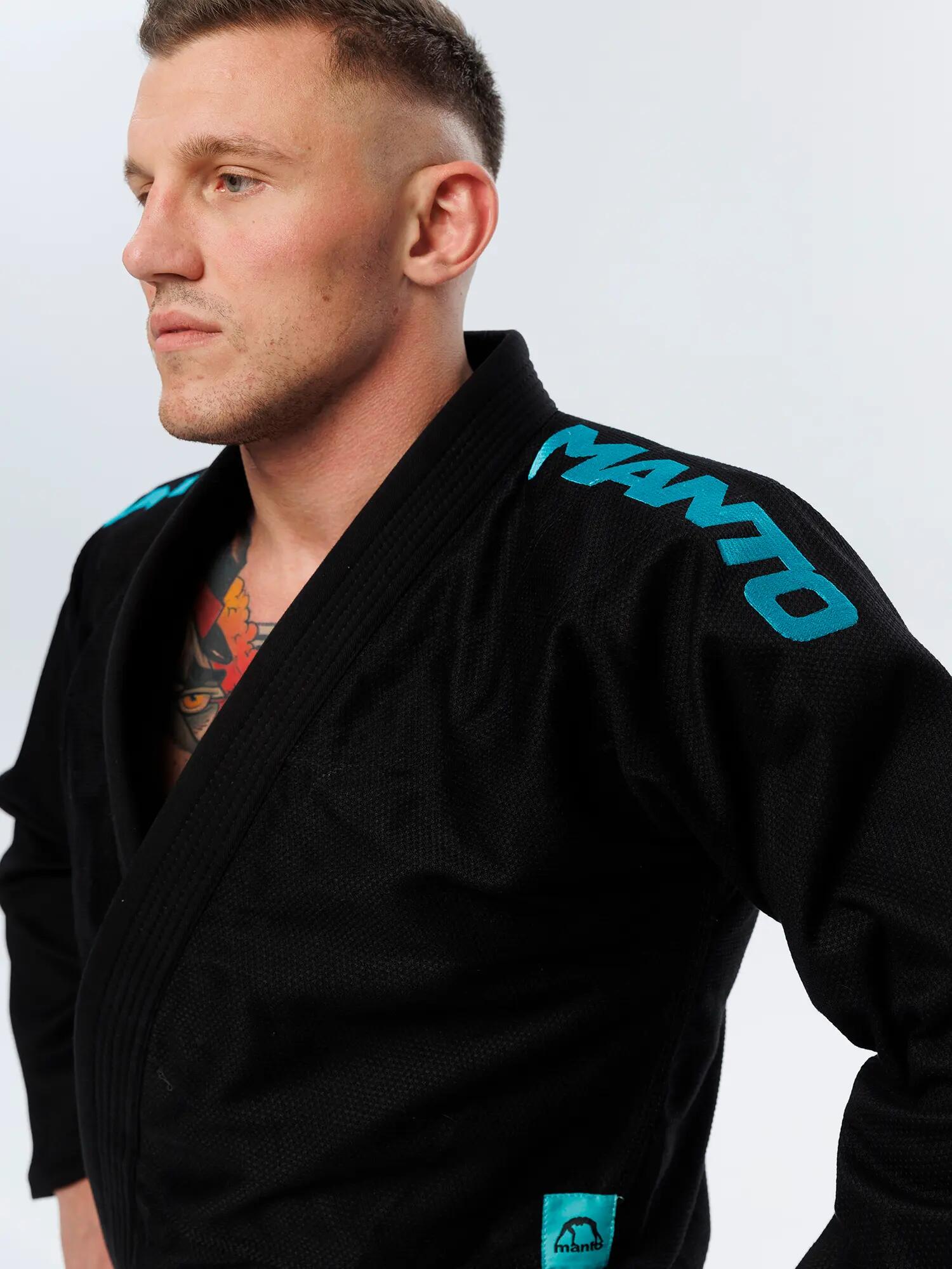MANTO "X5" BJJ Gi czarno - turkusowe 6/7