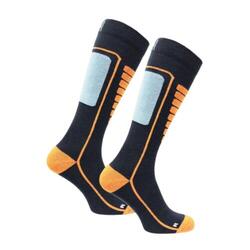 Chaussettes ski en laine mérinos avec amorti et coupe sans couture - Courchevel