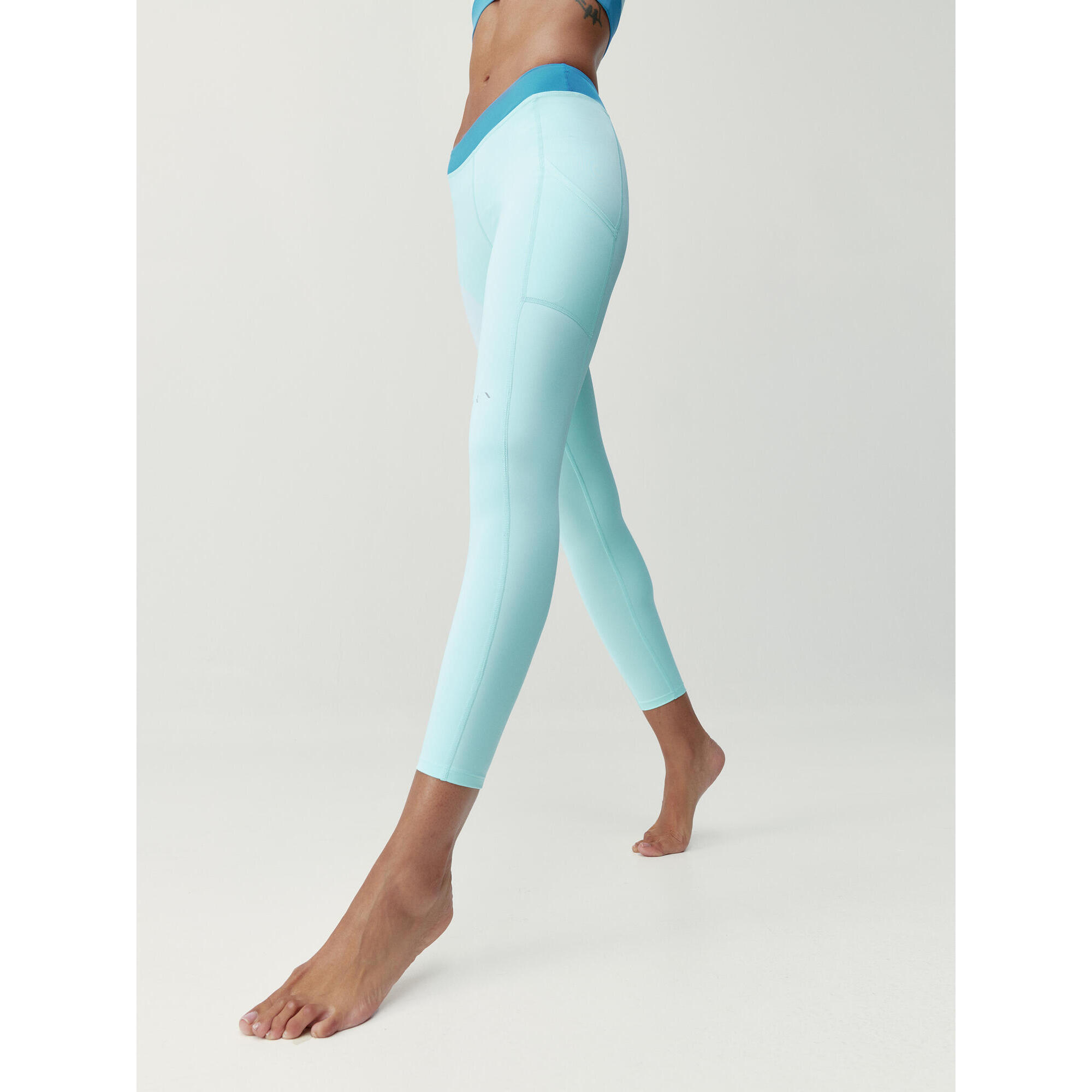 Born Living Yoga - Legging De Sport Femme Xenia Born Living Yoga - Legging - Bleu|vert - 42 M/l - Decathlon