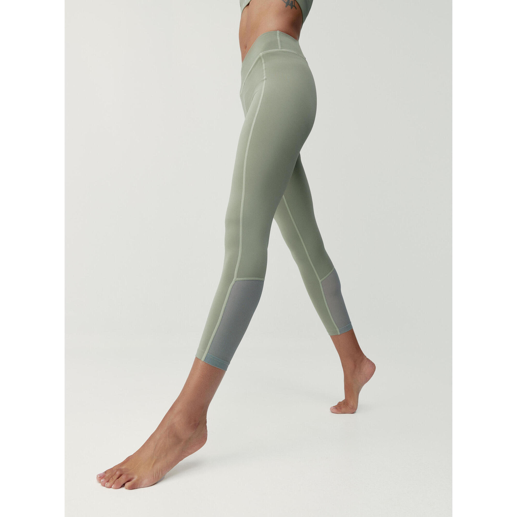 Born Living Yoga - Legging De Sport Femme Namir Born Living Yoga - Legging - Gris|vert - 42 M/l - Decathlon