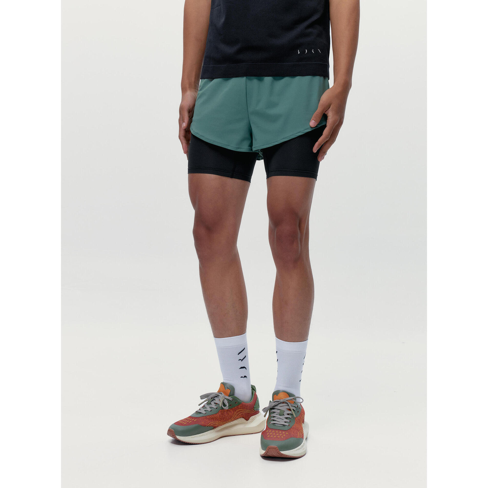 Born Living Yoga - Short De Sport Ontario Born Living Yoga Pour Hommes - Short - Multicolore|noir - S - Decathlon