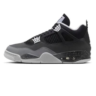 Schoenen - lifestyle - jordan 4 retro fear - nubuck - zwart/wit