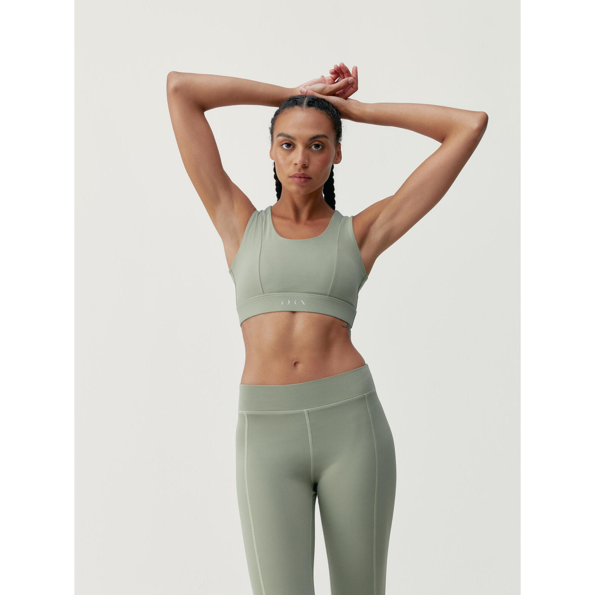 Born Living Yoga - Top De Sport Femme Namir Born Living Yoga - Brassière - Gris|vert - S - Decathlon