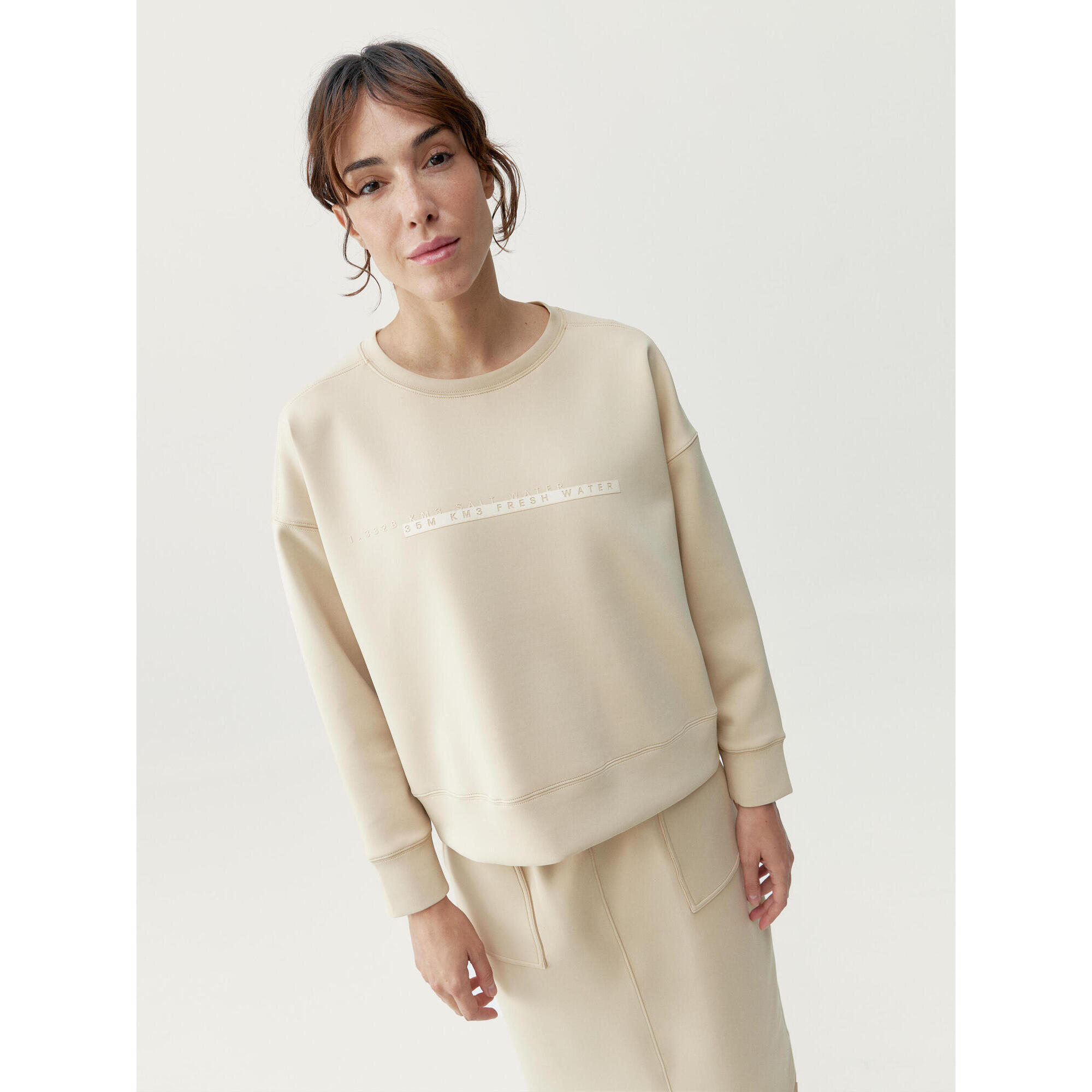 Born Living Yoga - Sweat De Sport Femme Maia Born Living Yoga - Sweat-shirt - Beige - 48 Xl - Decathlon