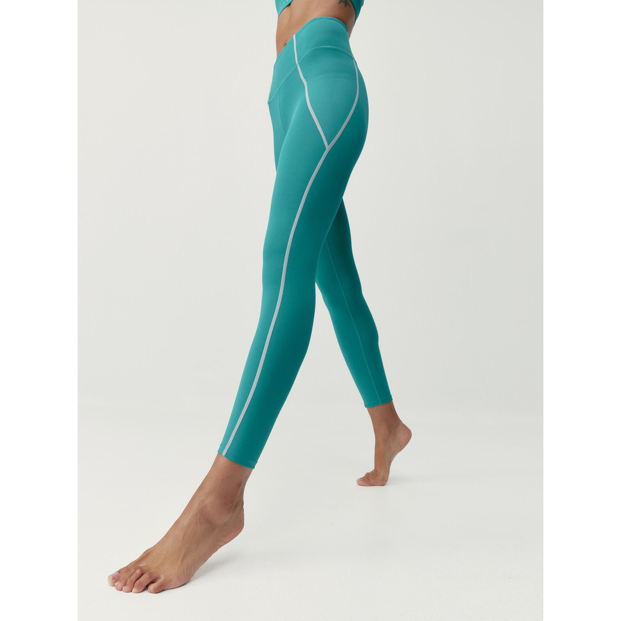 Born Living Yoga - Legging De Sport Femme Luna Born Living Yoga - Legging - Bleu|gris|vert - 36 Xs - Decathlon