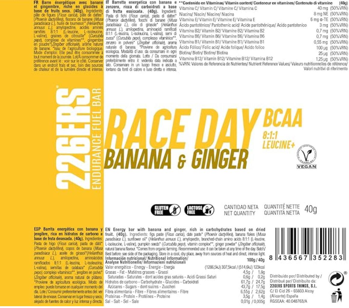 Barra – bcaa race day – todos desportos – sem gluten e açúcar 4/7