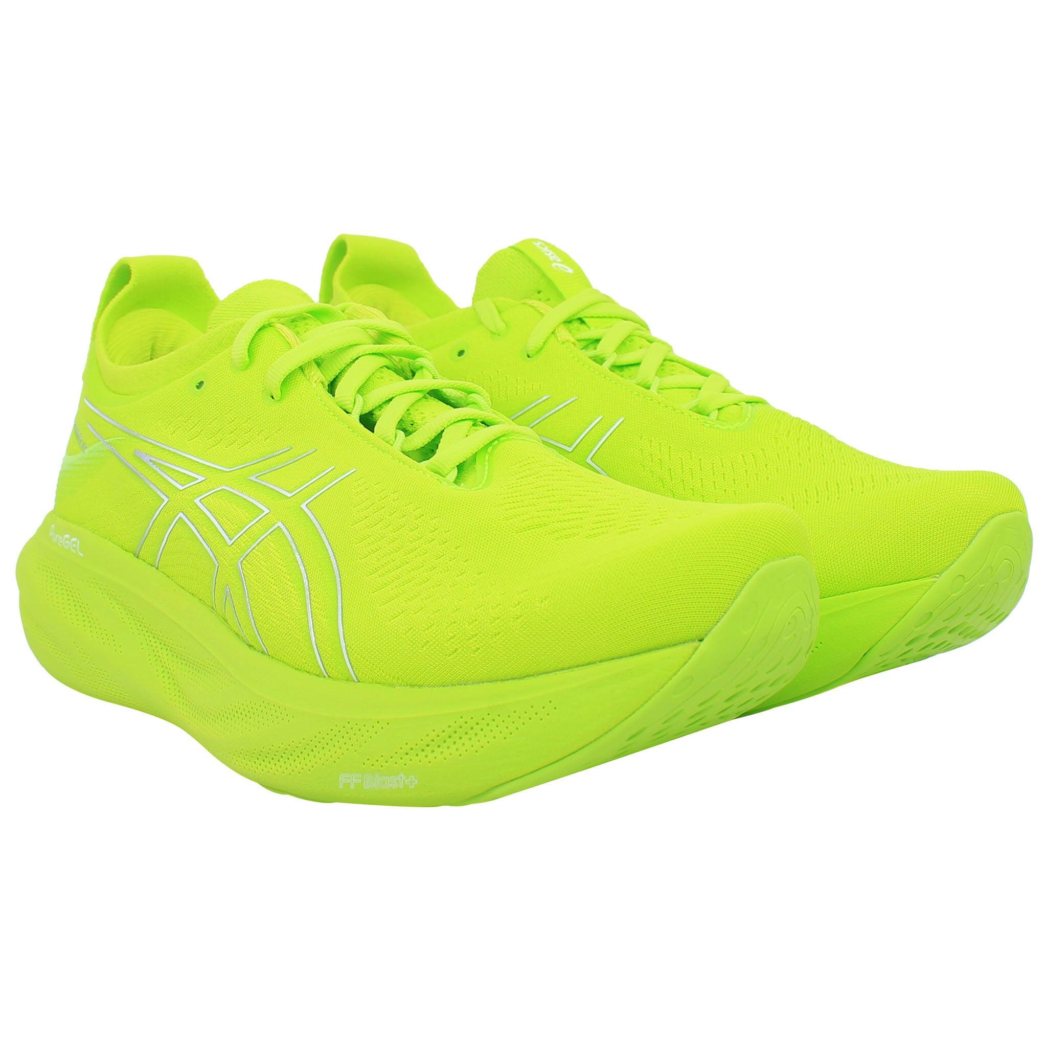 Asics Gel-Nimbus 25 Mens Lime Running Shoes ASICS Decathlon