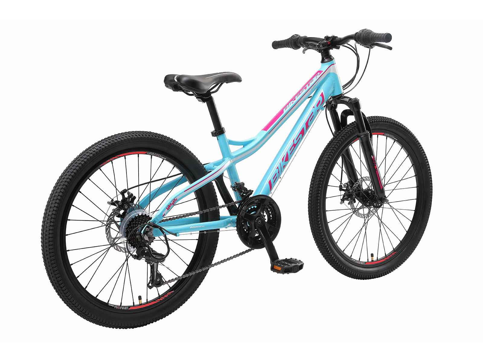 Bikestar hardtail MTB 21speed 24inch turquoise/wit 3/7