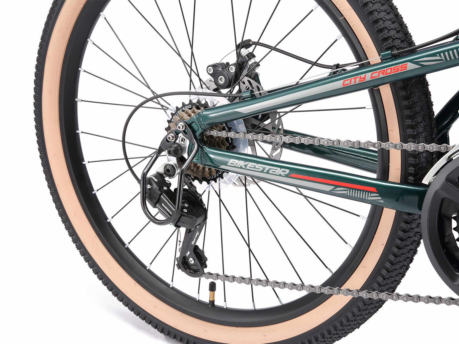 MTB 24" alluminio, bici bambini 9 anni, hardtail, 21 velocità, freno a disco 4/7