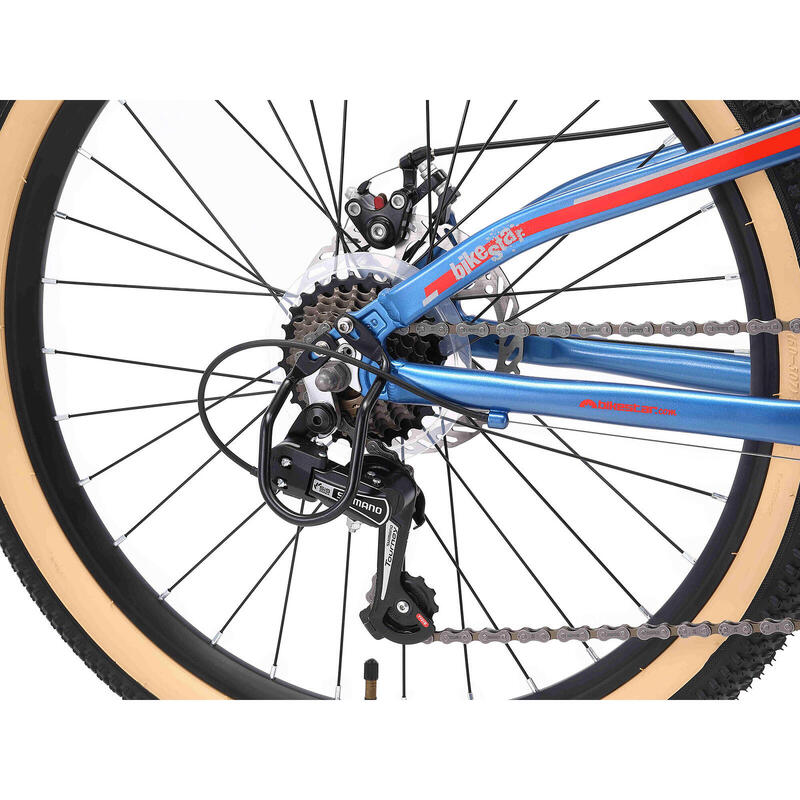 VTT 24" aluminium, vélo enfant 9 ans, semi-rigide, 21 vitesses, frein à disque