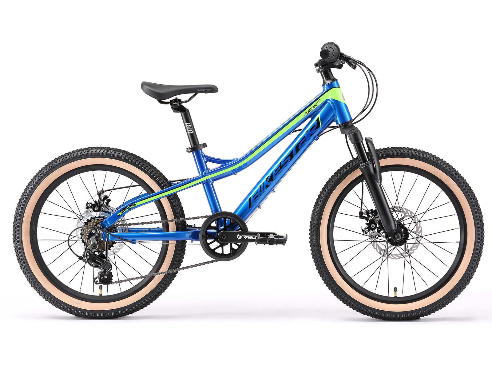 BIKESTAR Bikestar 20 Zoll Hardtail MTB 7 Gang, blau/grün