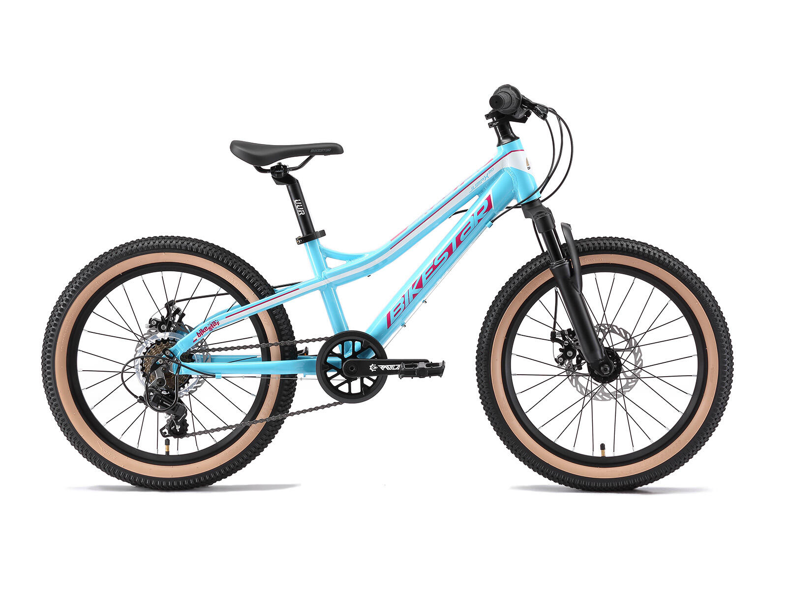 BIKESTAR Bikestar, MTB Kinderfahrrad, 7 Gang, 20 Zoll, Weiß/Türkis