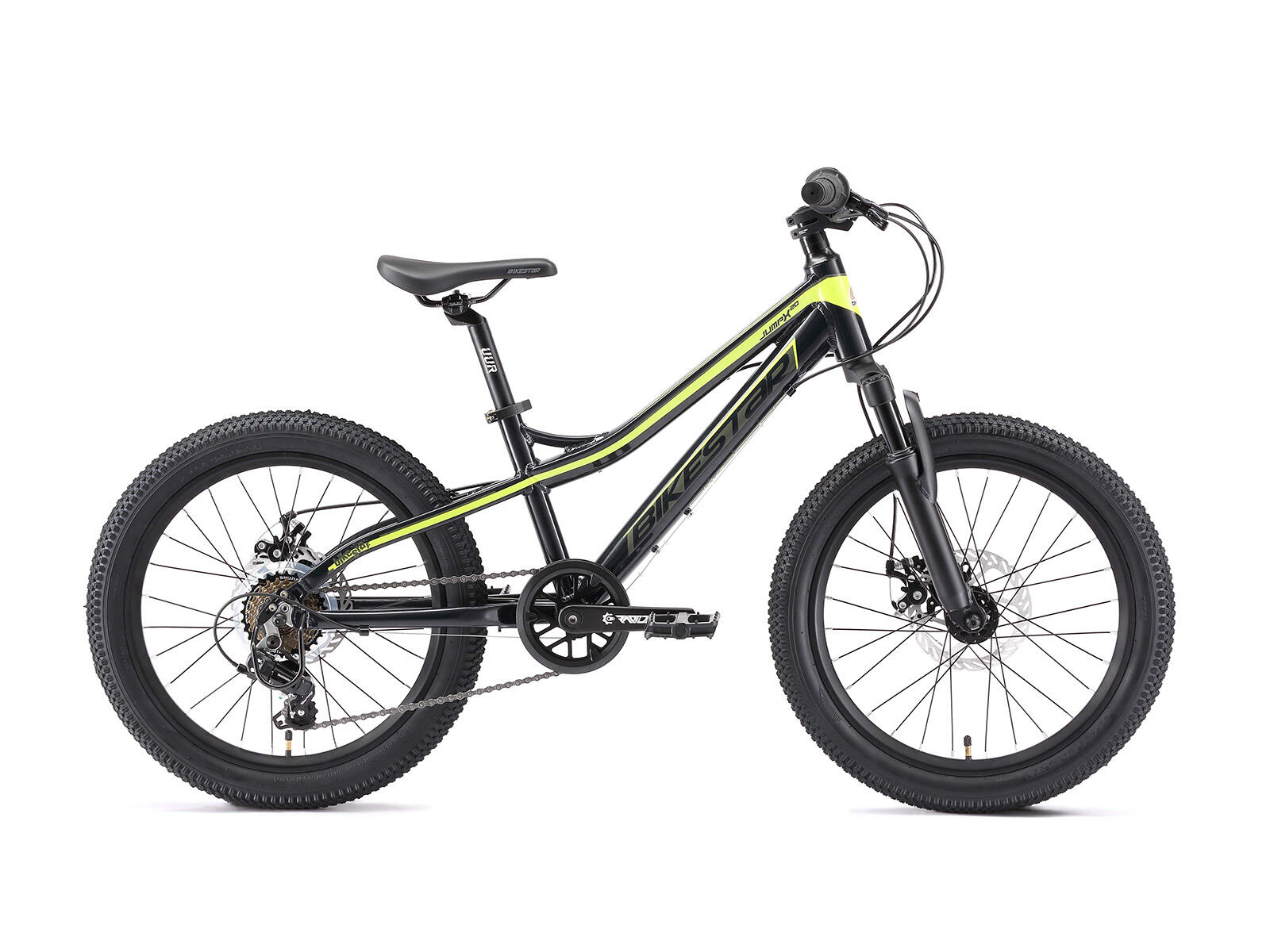 BIKESTAR Bikestar, MTB Kinderfahrrad, 7 Gang, 20 Zoll, schwarz/grün
