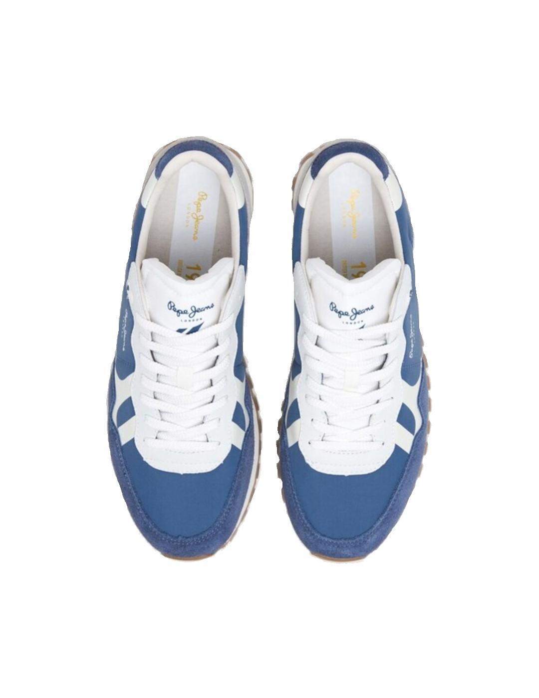 Scarpe da ginnastica da uomo Pepe jeans Brit-on blu 3/5