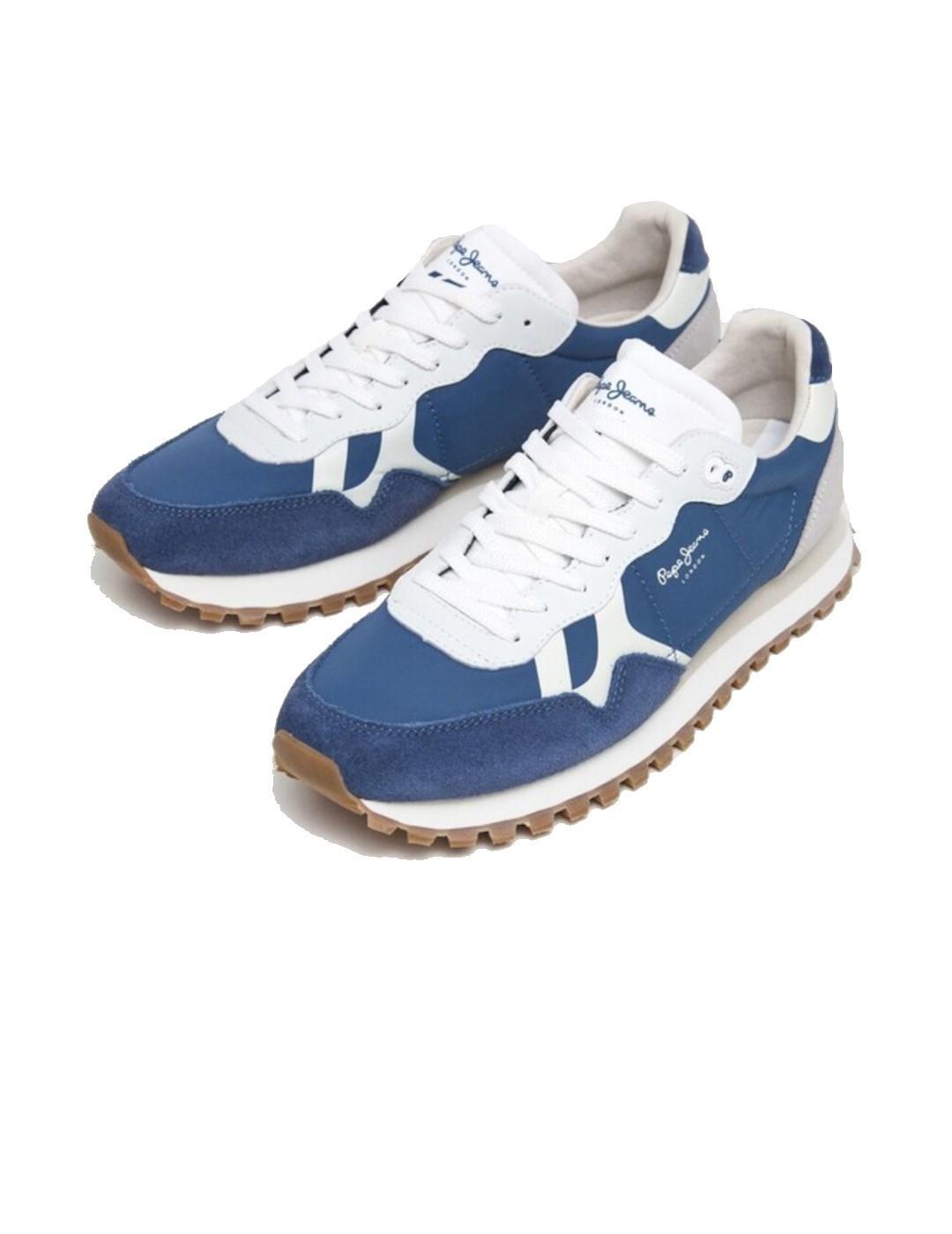 Scarpe da ginnastica da uomo Pepe jeans Brit-on blu 2/5