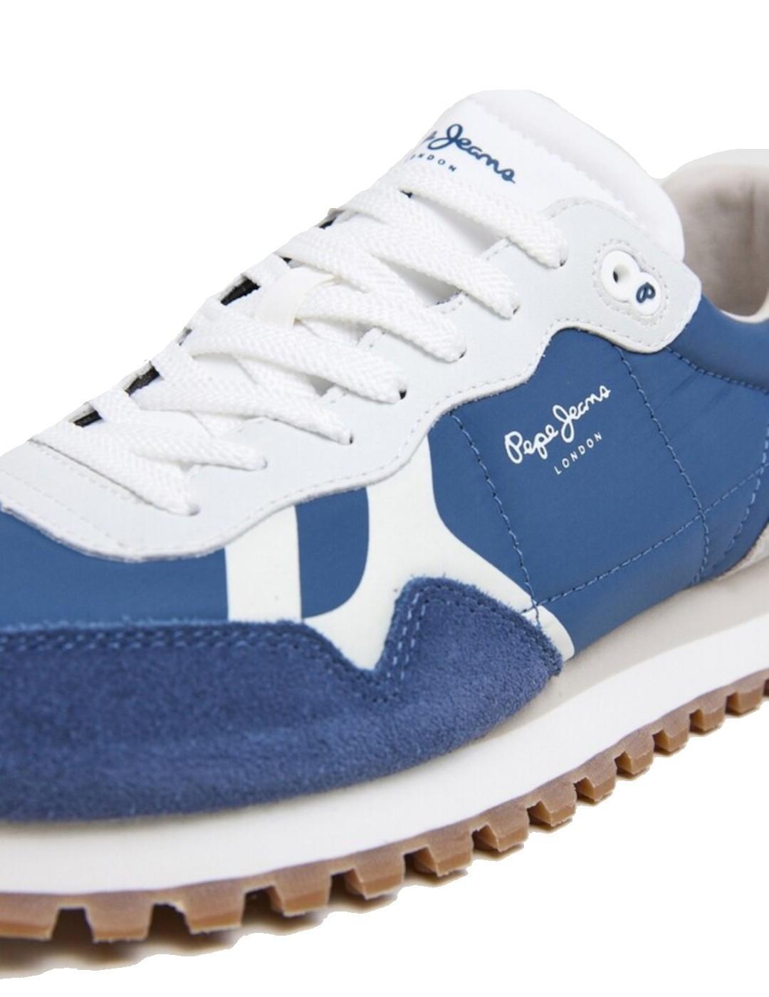 Scarpe da ginnastica da uomo Pepe jeans Brit-on blu 5/5