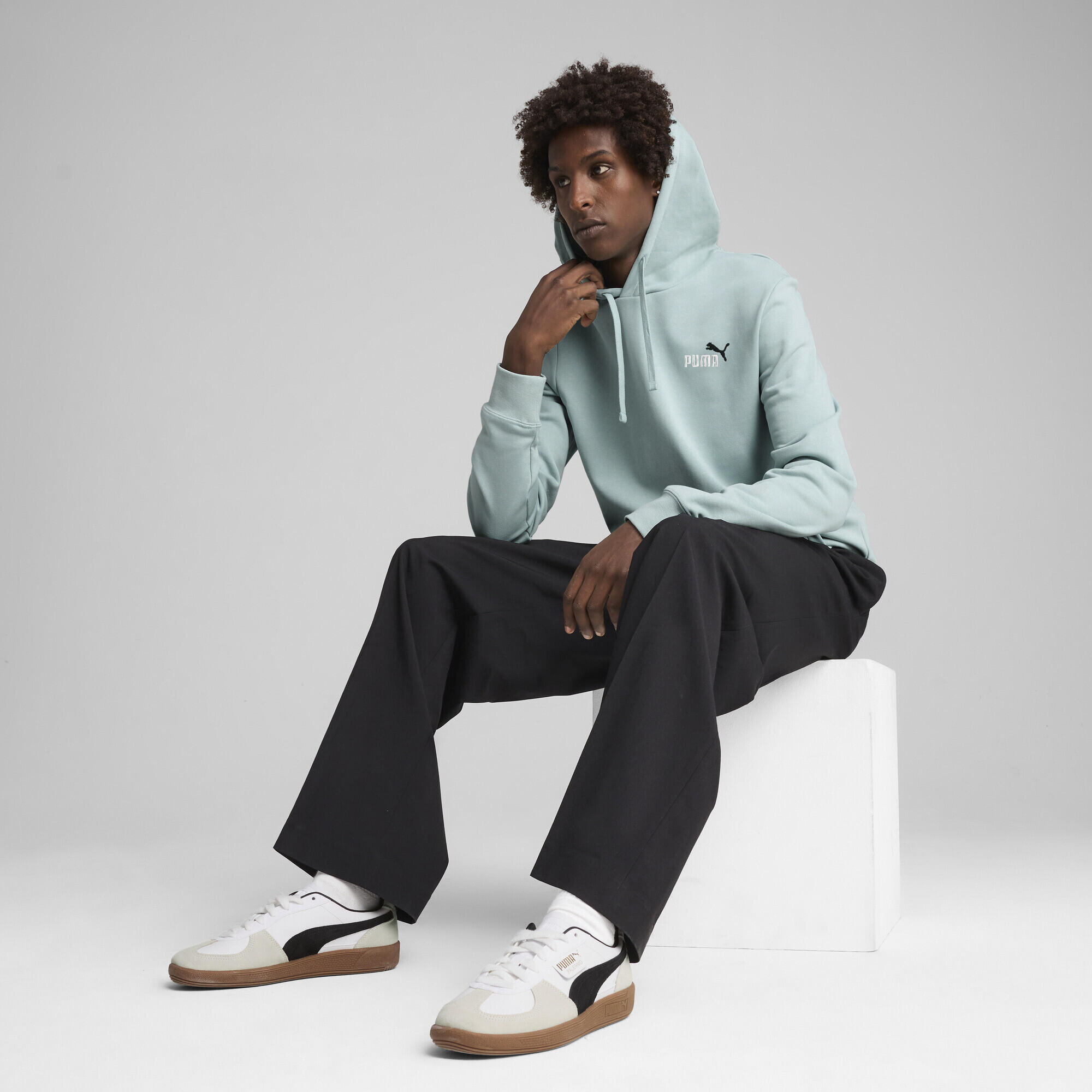 Essentials 2 Colour Small No. 1 Logo Hoodie Herren PUMA Modern Mint Green 4/7