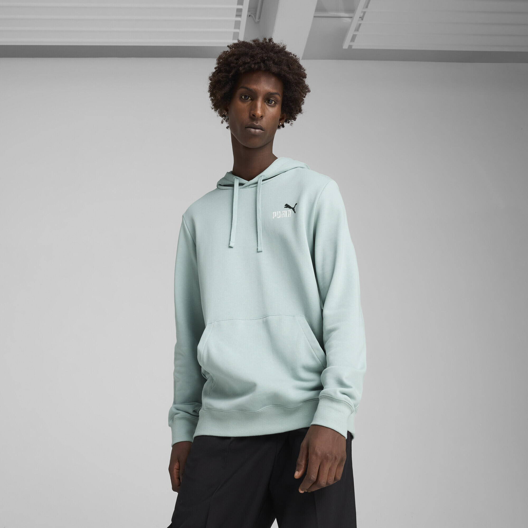 Essentials 2 Colour Small No. 1 Logo Hoodie Herren PUMA Modern Mint Green 2/7