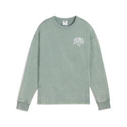 Sweat ras du cou confort délavé PUMA CLASS Femme PUMA Green Moon