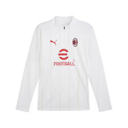 Haut d’avant-match à col zippé AC Milan Homme PUMA Black For All Time Red
