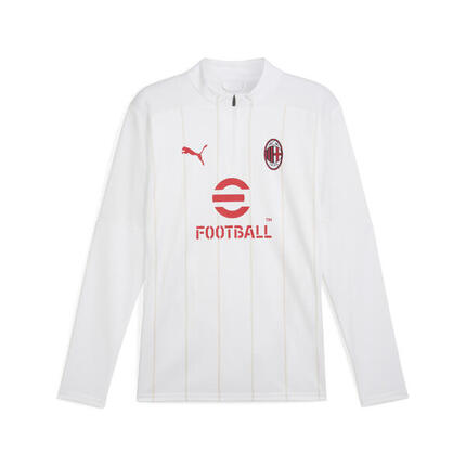 Haut d’avant-match à col zippé AC Milan Homme PUMA White Putty Beige