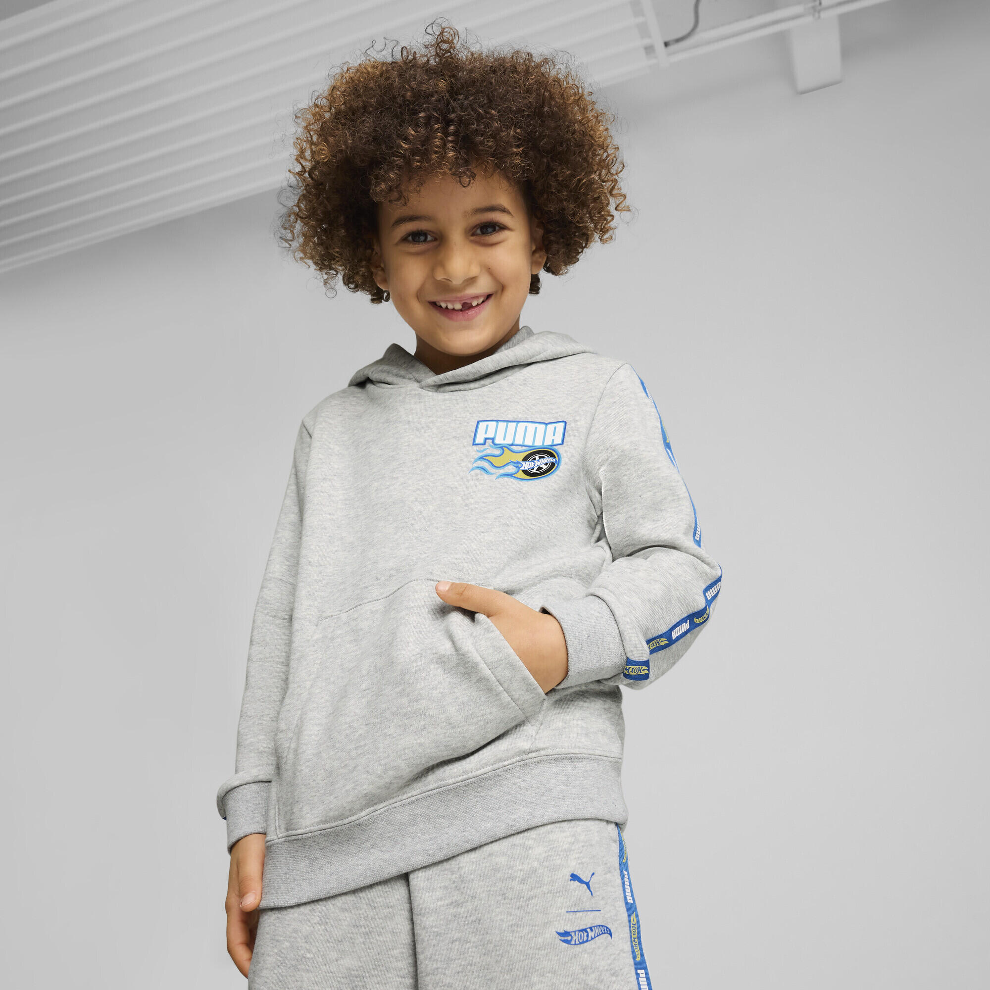 Hoodie PUMA x HOT WHEELS™ Enfant PUMA Light Gray Heather 2/7