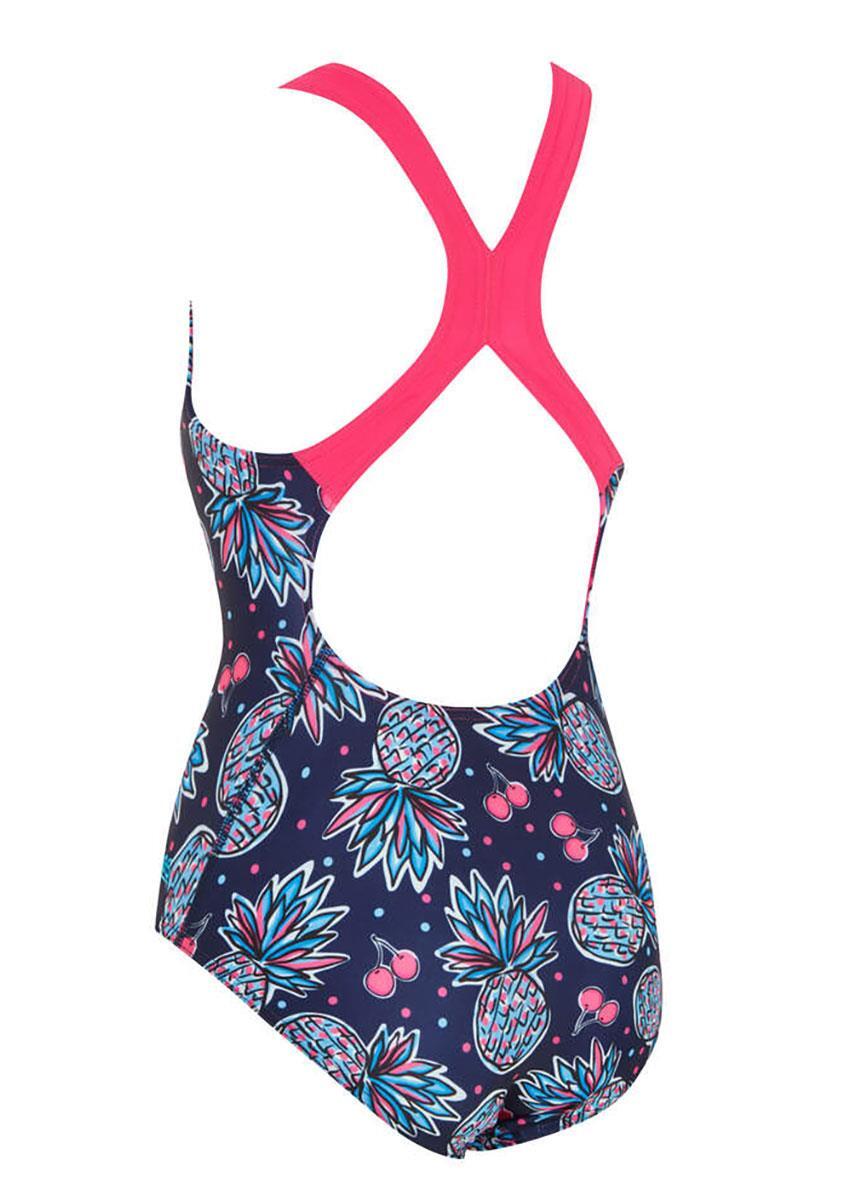 Zoggs Traje de baño Flyback con estampado de frutas para niñas 2/5