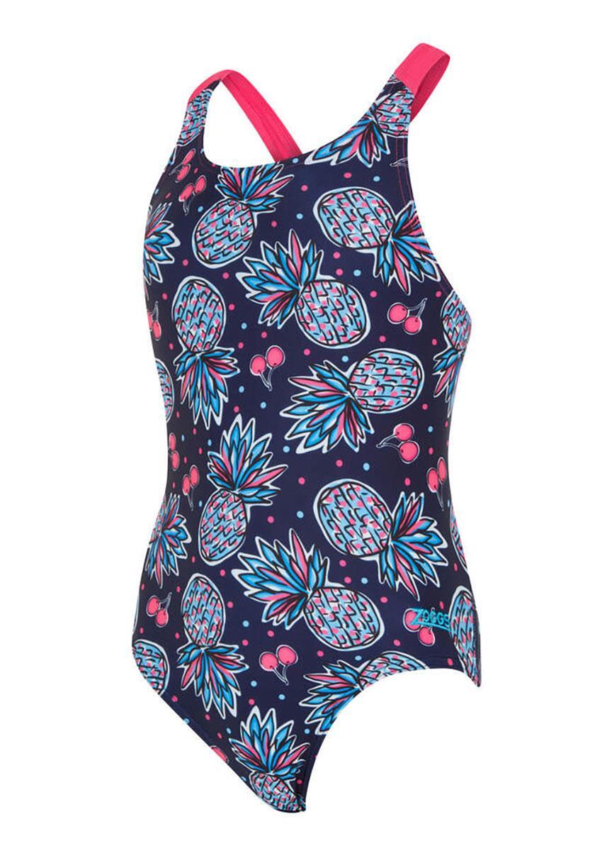 Zoggs Girls Fruity Flyback Swimsuit ZOGGS Decathlon