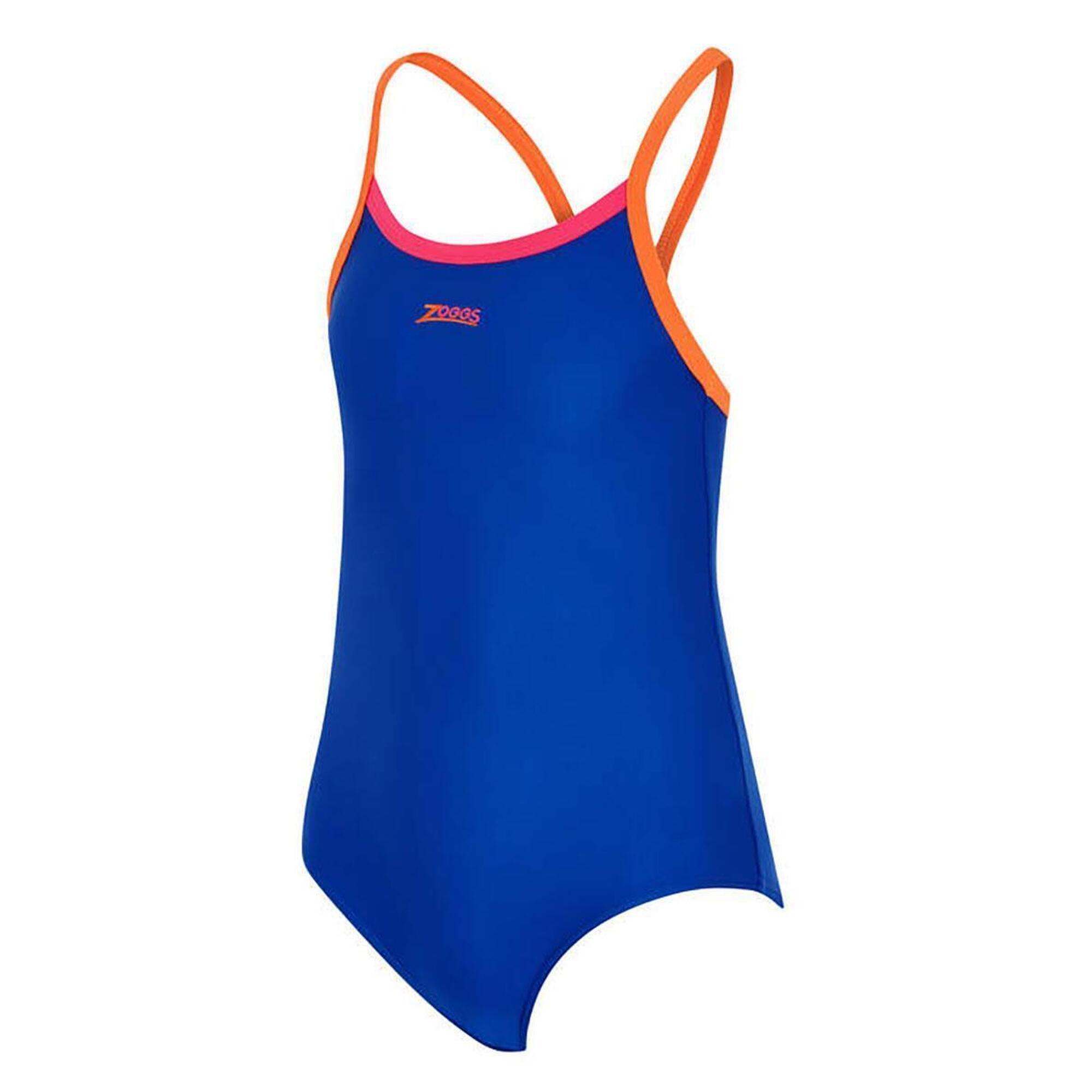 Maillot De Bain Une Pièce Enfant Fleuri Avec Volants - Polyamide/élasthanne - Pour Plage, Piscine - 4