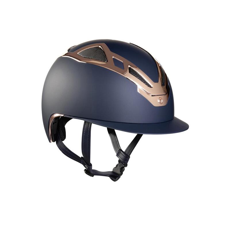 Kask apex chrome niebieski mat/różowe złoto