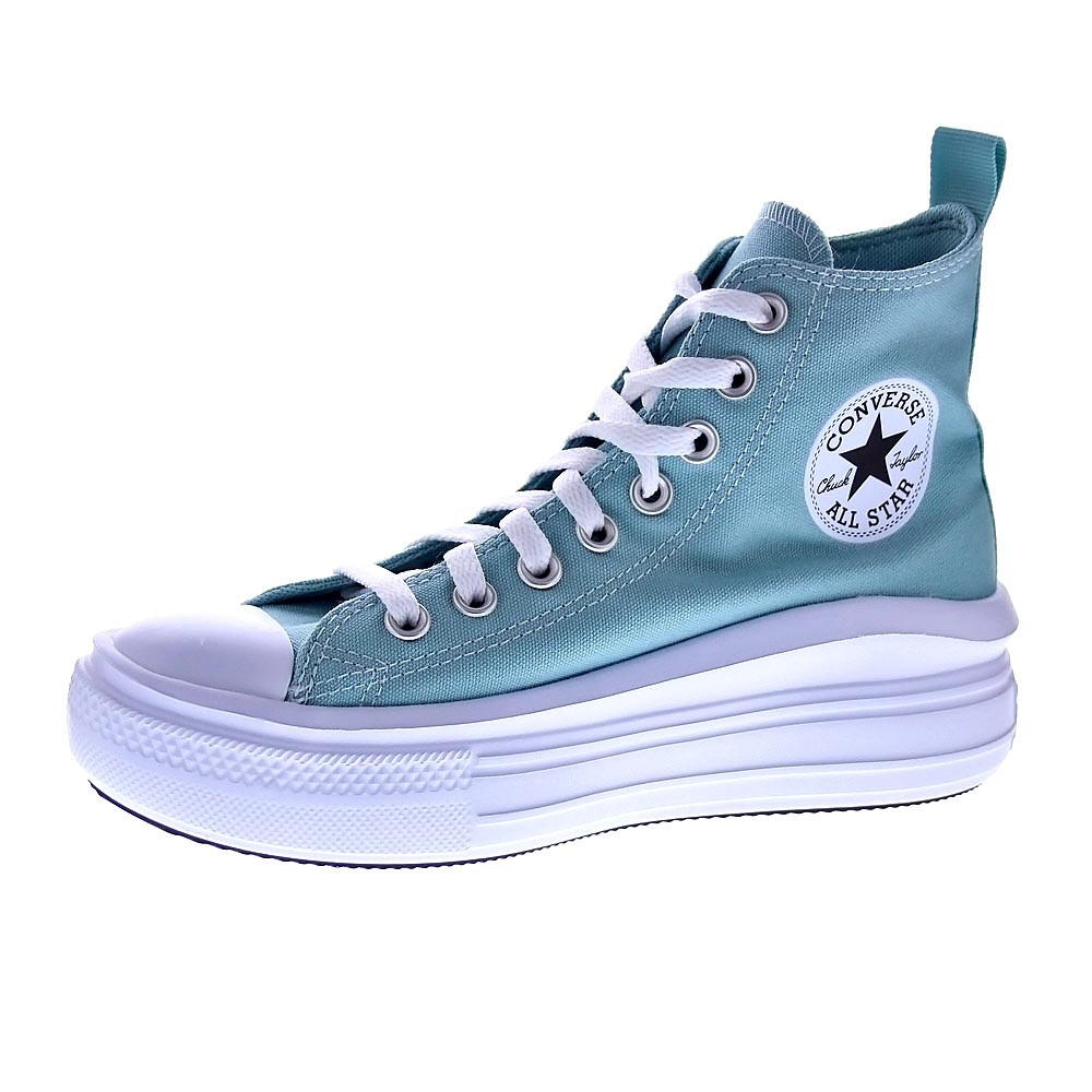 Chaussure Converse All Star à plateforme vert argenté 2/5