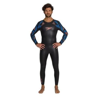 Speedo heren proton fullsuit wetsuit - zwart / blauw - maat s