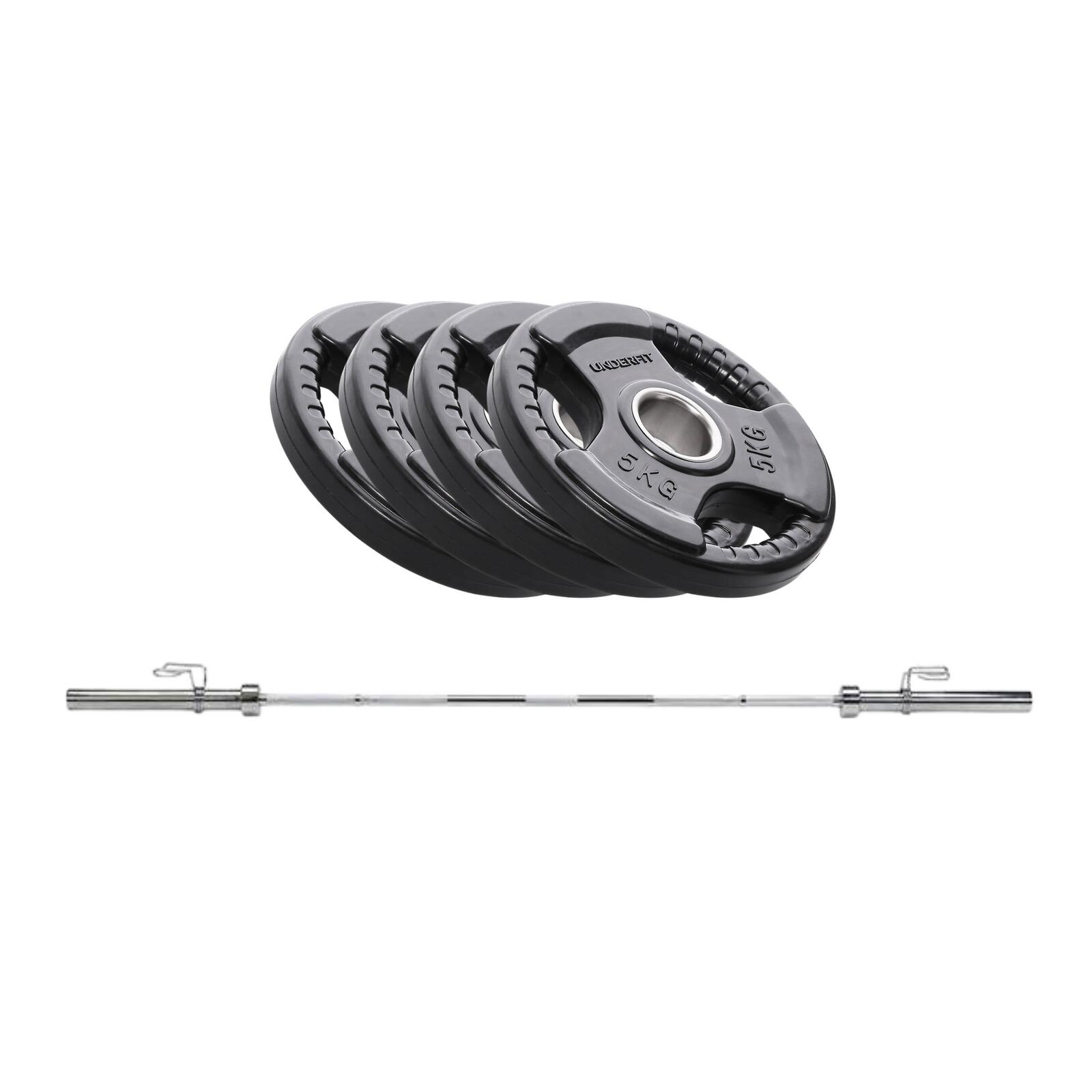 Sztanga olimpijska 150 cm (50 mm) UF11595 UNDERFIT 33 kg 1/3