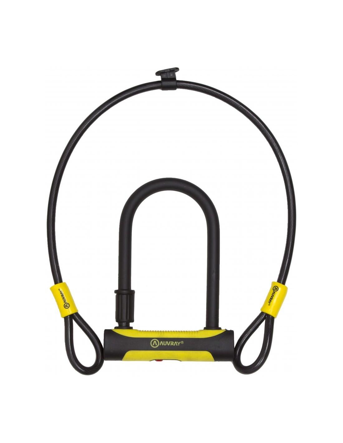 Zapięcie U-LOCK U-ROC z linką 100cm - 180 x 245mm, średnica bolca 14mm AUVRAY 2/3