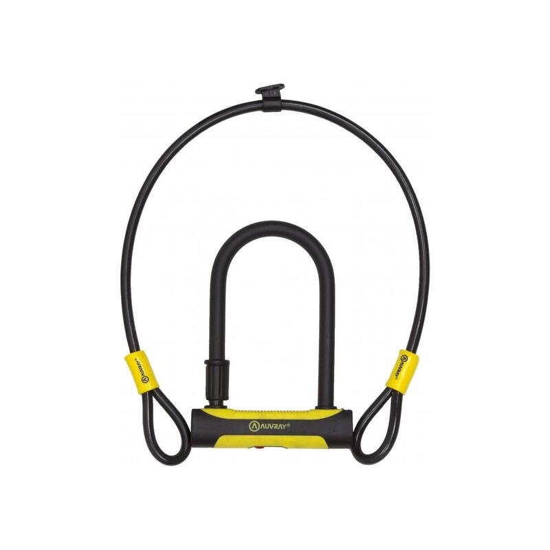Zapięcie U-LOCK U-ROC z linką 100cm - 180 x 245mm, średnica bolca 14mm AUVRAY