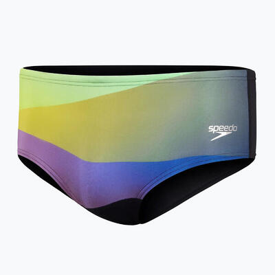 Speedo Allover Digi 14 cm Badehose - Schwarz / Lila - UK Größe 26