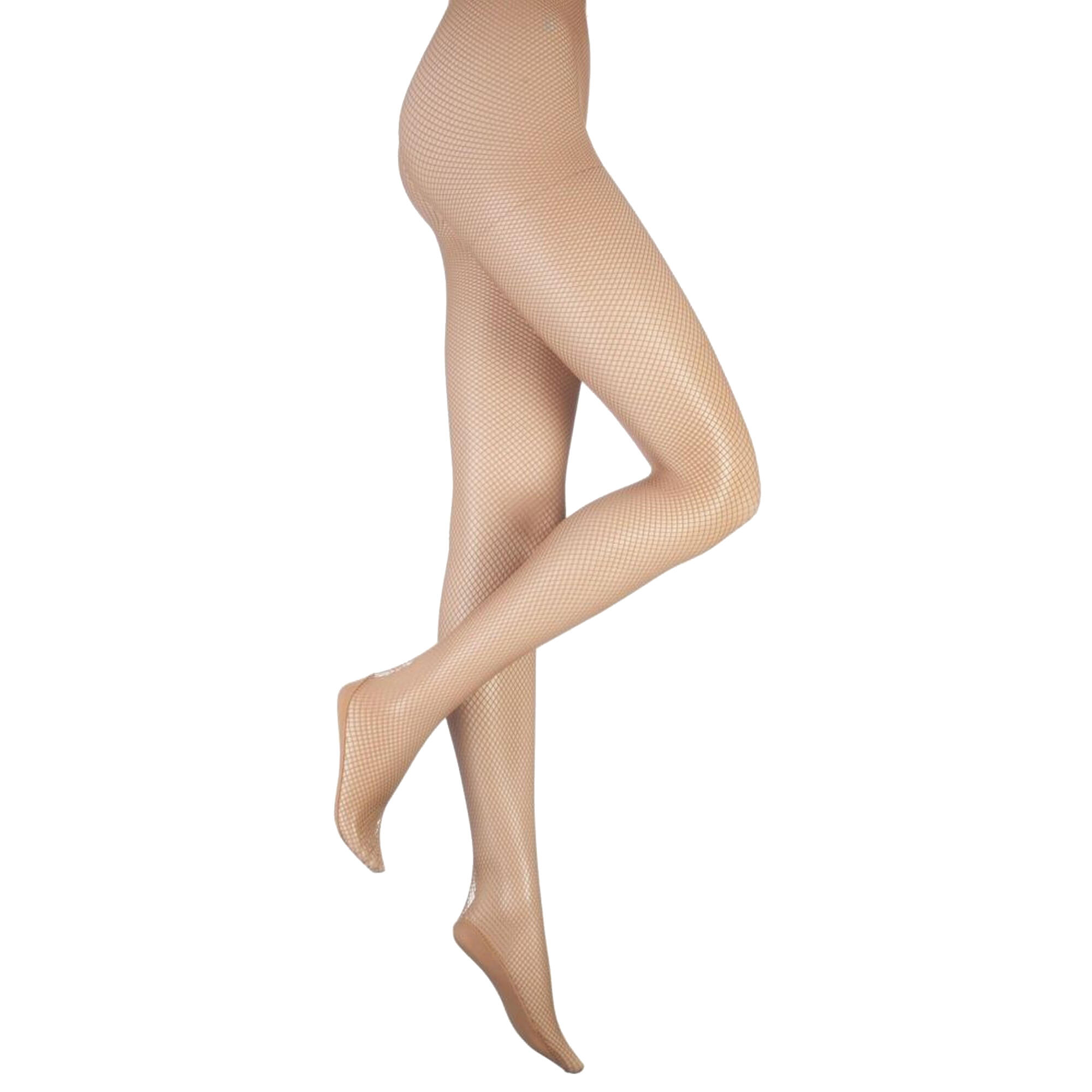 SILKY Womens/Ladies Dance Professional Fishnet Tights (1 Pair) (Toast)
