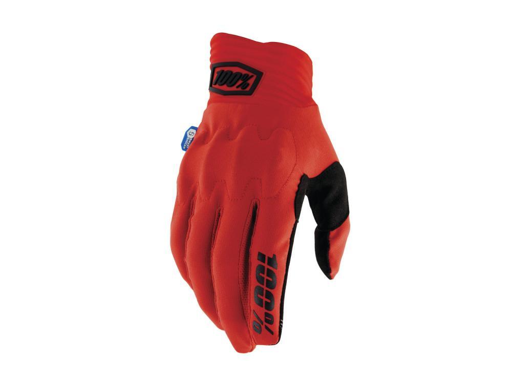 100% 100% Cognito Smart Shock Gloves rot schwarz S