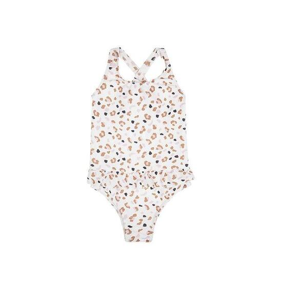 Maillot de bain fille - kaki - Leopard - 98/104