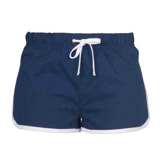 Short Rétro Femme (Bleu Marine / Blanc)