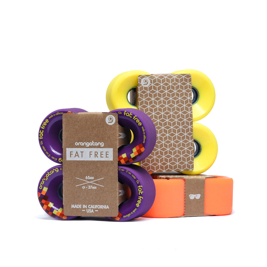 Ruedas Skateboard - Sk8 - Fat Free - 65 mm 77a - Orangatang 2/3