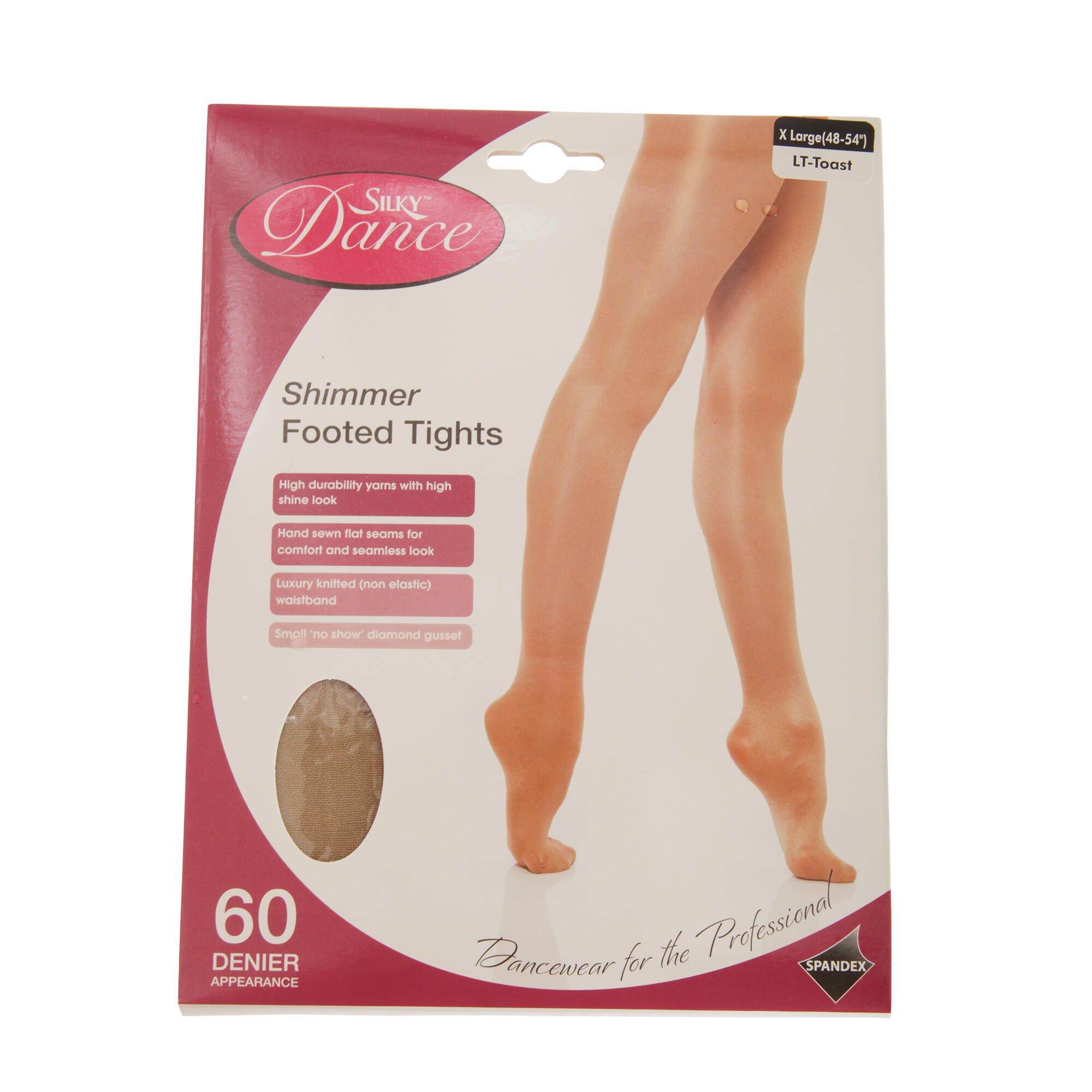 Glanz TanzStrumpfhose, schimmernd Damen Light Toast 2/3