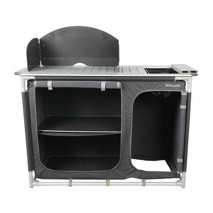 MIDLAND Meuble de Cuisine Classique Véga Bac Vaisselle Rangements Camping Car