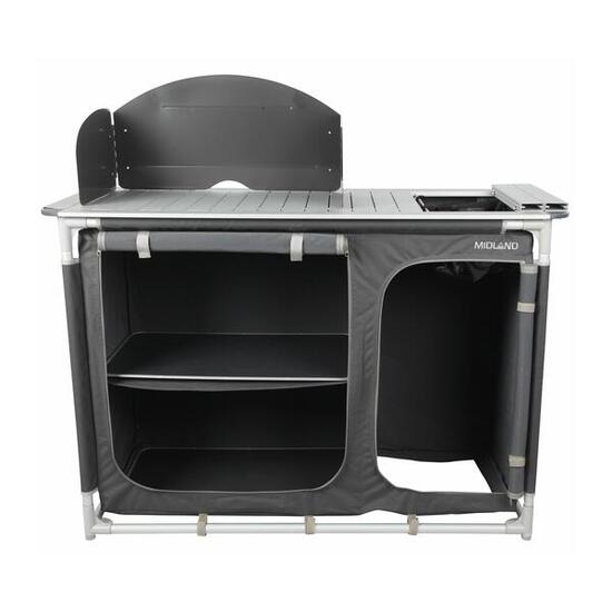MIDLAND Meuble de Cuisine Classique Véga Bac Vaisselle Rangements Camping Car