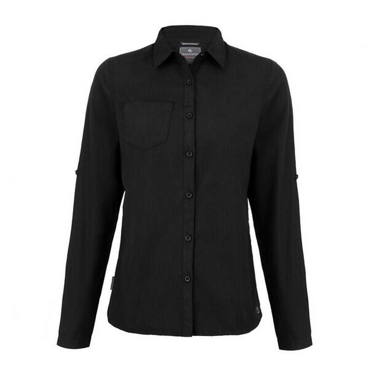 CRAGHOPPERS Camisa de manga comprida Kiwi Expert Mulheres/Ladies Preto