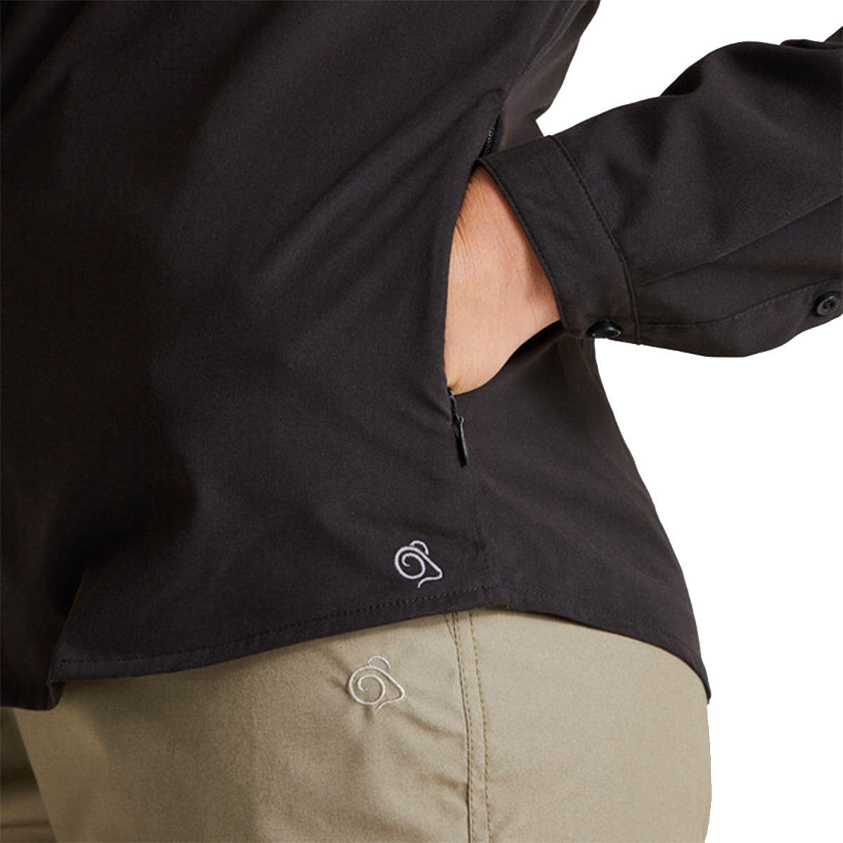 Camicia Manica Lunga Donna Craghoppers Expert Kiwi Nero 3/5